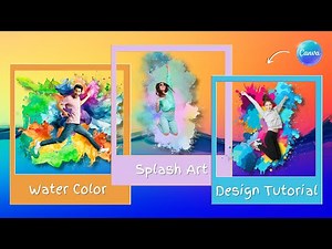 How to Turn a Photo into Watercolor Splash Art in Canva | Easy Canva Tutorial