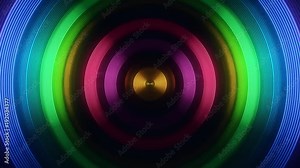 Colofrul Round Circular Waves Tunnel VJ Loop Motion Background V1 Stock Video