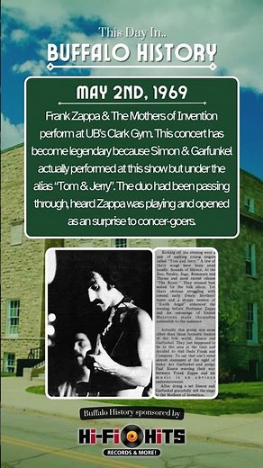 #OnThisDay In 1969, Frank Zappa & The Mothers of Invention perform at UB’s Clark Gym