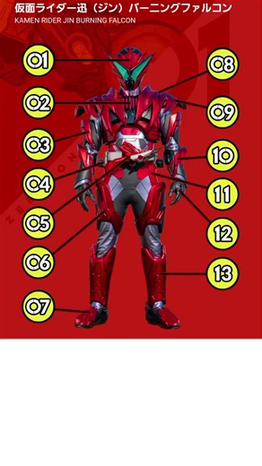 #仮面ライダー迅#バーニングファルコン https://www.tv-asahi.co.jp/zero-one/rider/jin/burning_falcon/stand.html
