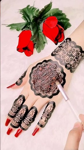 Beautiful Sticker Mehndi Design | Easy & Trendy Mehndi Stickers for Hands | #Shorts