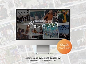 Graduation 2024 Slideshow Video Powerpoint Template, Graduation Ceremony Slideshow Template for Powerpoint - Etsy