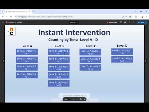 Primary Numeracy Intervention Program (Materials)