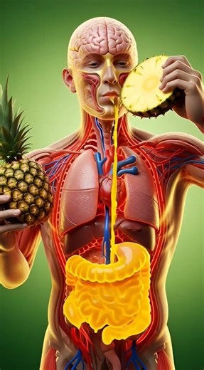 See How pineapples Fruit Travels Through Your Body #humanbody #science