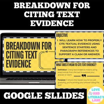 Breakdown for Citing Text Evidence