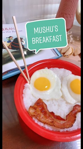 Day 3 of foods inspired by Disney movies: Mushu’s congee breakfast! 🐉🫕 #fyp #disney #mulan #foryoupage #disneyfood #recipe #viral #foodtok #chef