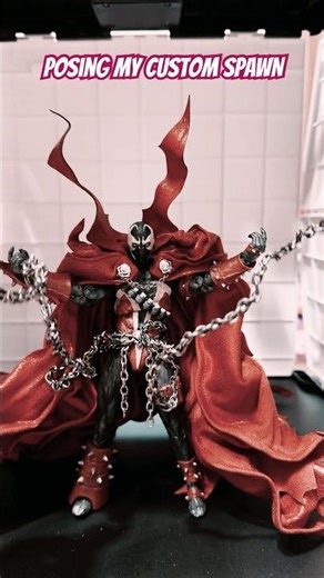 Custom SPAWN figure #spawn #custom #figure #toy #hbomax #mcfarlanetoys #comics #sad #hell #rock #red