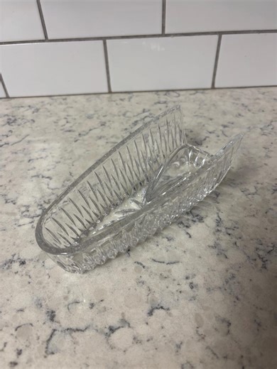 Princess House Highlights Lead Crystal Glass Knife Holder With Vertical Cuts. - Etsy