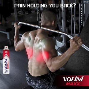 Say no to backaches while doing your reps.💪 Choose Volini Maxx Spray to get 3X* faster pain relief. #NoTimeForPain #Volini | Volini
