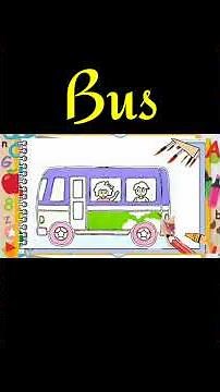 🚌 Bus Drawing and Coloring ✏️ | Kids Drawing Video | Bus Drawing Step by Step for Kids