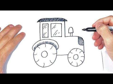 Cómo dibujar un Tractor Paso a Paso | Dibujo de Tractor