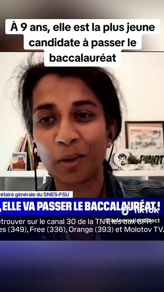 La plus jeune candidate au baccalauréat à 9 ans