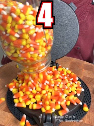 How much candy corn stops the press #asmr #satisfying #experiment | candy corn