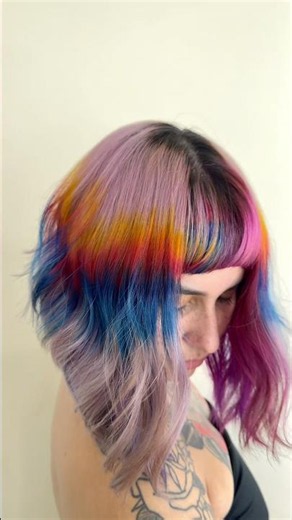 #hair #rainbowhair #hairstylist #colorist