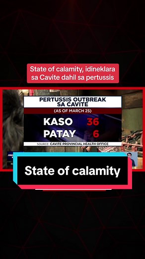 State of Calamity sa Cavite dahil sa Pertussis