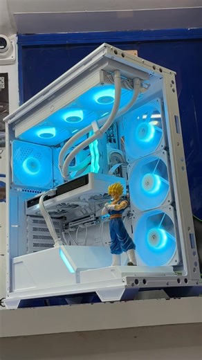 FULL WHITE PC BUILD WITH WHOLE AESTHETICS AND CLASS⚡️🥶💯|CUSTOM PC BUILD🔥