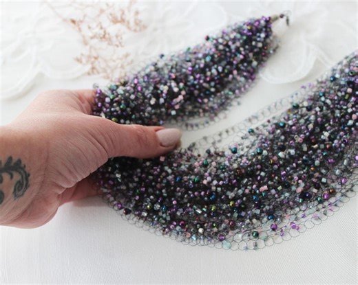 Luxurious Multi-strand Purple Beaded Necklace, Handmade Necklace, Gift for Her - Etsy