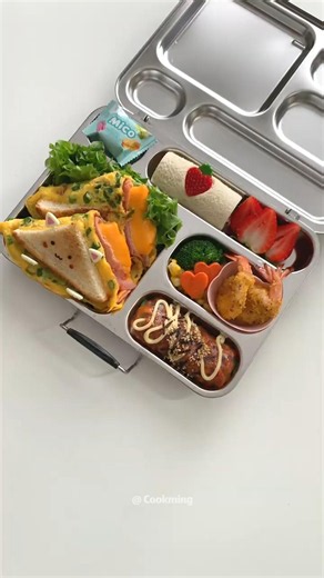 Pack a Bento for My Daughter - day 193 🍱 和我一起做便當#lunchbox #cooking #bento #asmrvideo #food