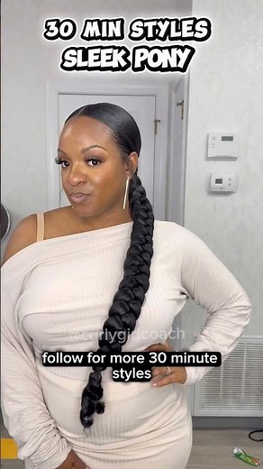 Soft & Sleek Braided Ponytail | Step-by-Step Tutorial for Natural Hair ✂️