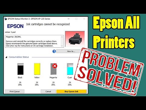 Ink cartridges cannot be recognized error | Epson inkjet series error