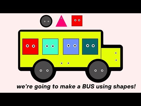 Are you ready we're going to make a BUS using shapes! Build a Bus with Shapes! | Easy Shapes