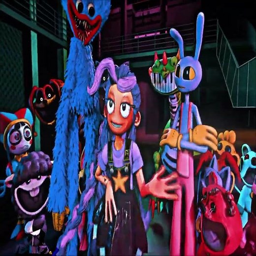 #PoppyPlaytime Pomni, Jax & Kissy party!🎉 Then Lily makes a terrifying,grand entrance! 👑😱|skulledit|