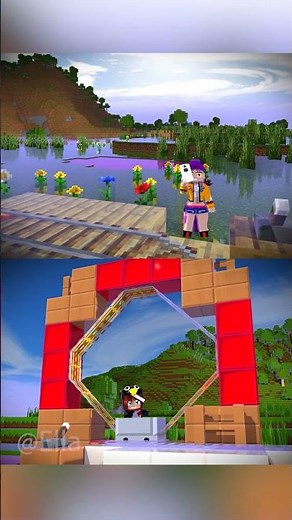 Rumi TRY TO FLY in Railway Challenge😂(Minecraft) #minecraft #memes