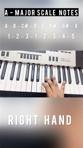 Learn A Major Scale in 5 Minutes | Easy Piano for Beginners 🎹 #amajor #pianotutorial