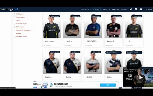 瓦罗兰特/CSGO/APEX/…FPS职业哥画面设置网站分享