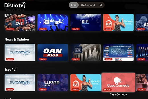 Así es DistroTV, la nueva alternativa a Pluto TV llena de canales gratis para tu tele o tu móvil