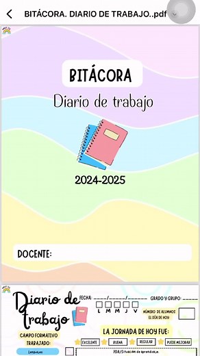 Bitácora de Trabajo: Formato y Diario para Maestros