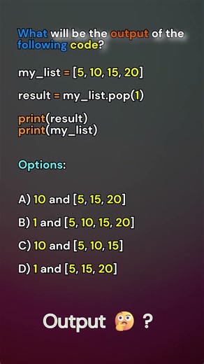 Understanding List Methods - pop() 👍 #coding #dataanalytics #codingbat #python #code #programming