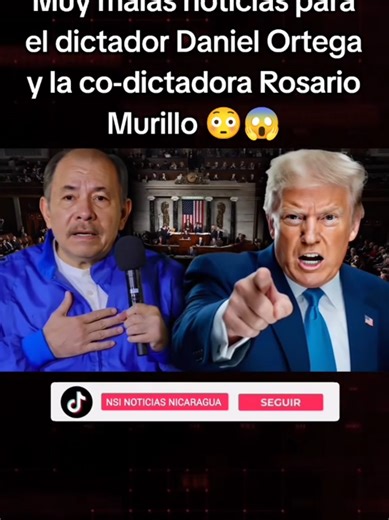 #breakingnews #NoticiasEEUU #tiktoknews #EEUU #noticiasen1minuto Muy malas noticias para el dictador Daniel Ortega y la co-dictadora Rosario Murillo.