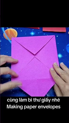 Cách làm phong bì thư không cần kéo/ Making paper envelope #ln88vlog #bì_thư_giấy