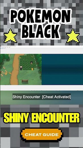 100% Shiny Encounter Cheat Guide in Pokémon Black 😱✨ #shorts #pokemon #nds #pokémonblack