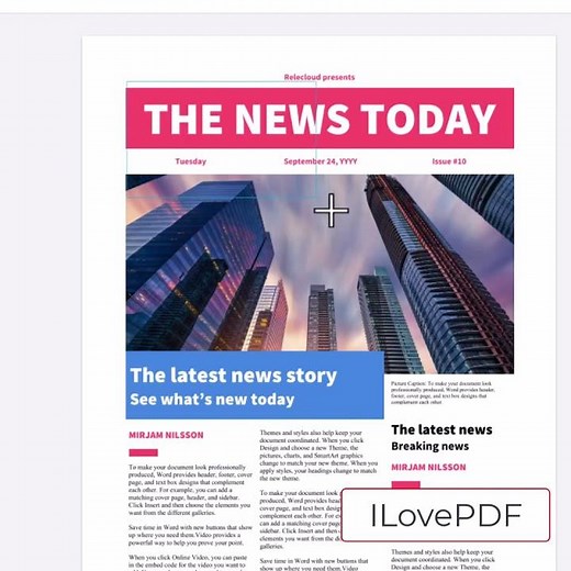 Cropping PDF Files Using ILovePDF
