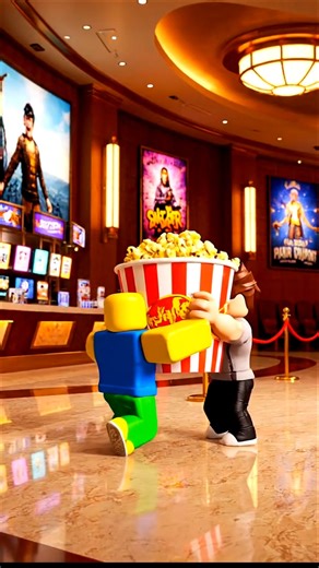 Popcorn EXPLODES on Noob 😂 #roblox #shorts