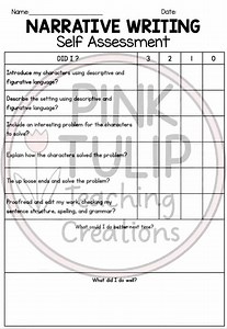Narrative Writing - Marking Assessment Rubrics - Etsy