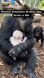 White Baby Gorilla Moments Compilation — Cute & Emotional Clips