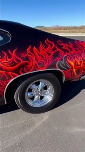 70s Muscle Car Gets Insane Flame Design #restoration #carculture #shorts