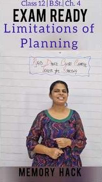 🔥 EXAM READY | Limitations of Planning | Class 12 Business Studies