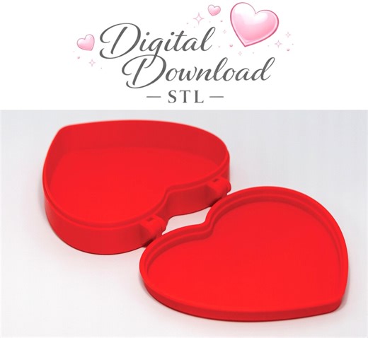Heart Shaped Storage STL – 3D Printable Valentine Gift, Romantic Jewelry Holder, Digital Download - Etsy