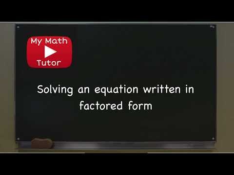 ALEKS | Solving an equation written in factored form