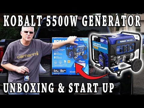 Unboxing & Start Up of Kobalt 5500 Dual Fuel Generator