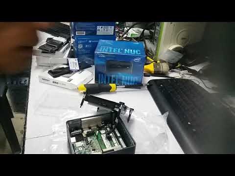 how to install ssd/memory and access bios on INTEL NUC core I3