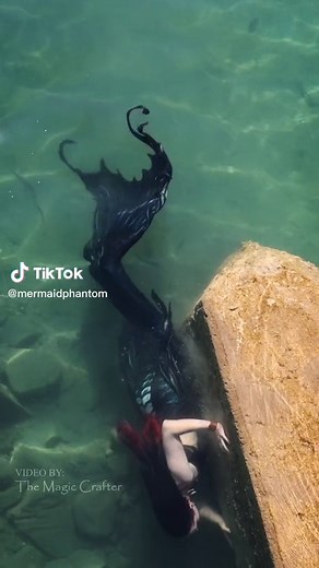 Scary Gothic Mermaid Crawl in the River