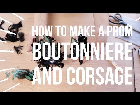 How to make a Prom BOUTONNIERE AND CORSAGE - Prom Tutorial