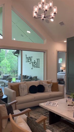 Kitchen → Sunroom Flow 😍 | David Weekley Home in Colton TX