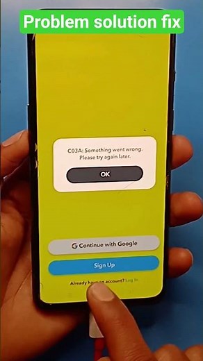 C03A Something went wrong please try again/Please check your connection and try again support code🛑
