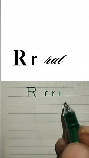 Practice writing R, r & rat (cursive) beautifully.
